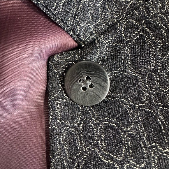 Tamotsu Longline Blazer Gray Viscose Blend - Picture 10 of 12